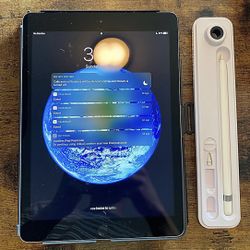 Powerful Pairing: iPad 6th Gen + FREE 1st Gen Apple Pencil Duo in Immaculate Condition