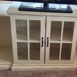 Classic 2 Door Tiered Console TV Stand 