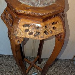 MCM  Rosewood/Marble Pedestal