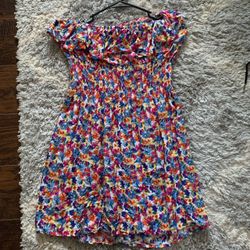 Off Shoulders Flower Dress 