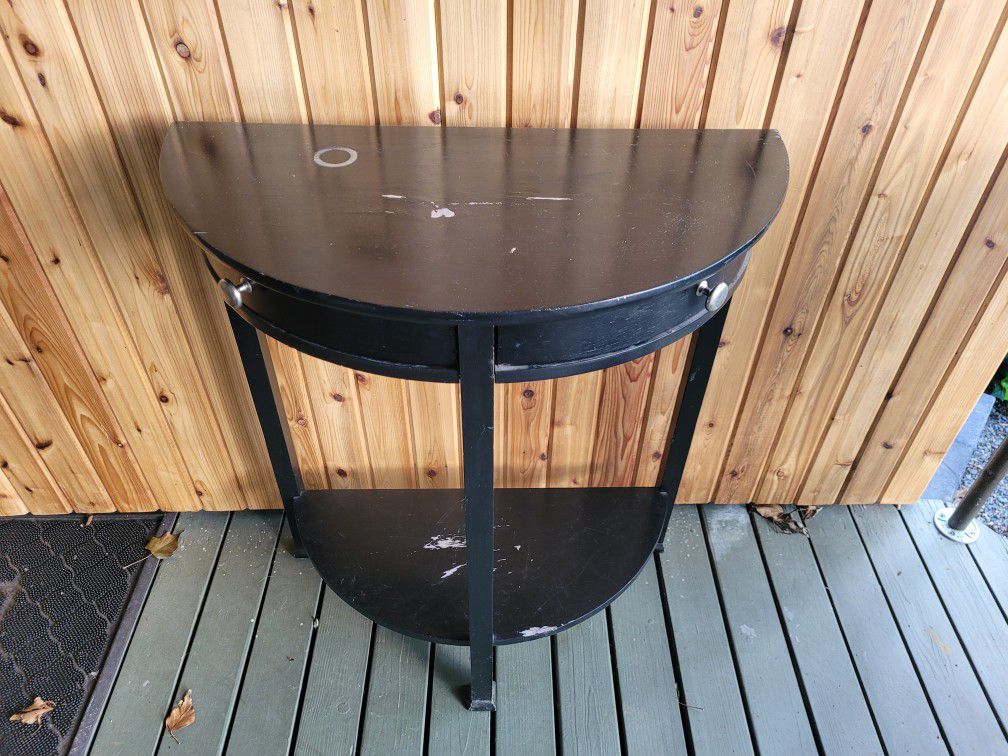 Free - Half Round Table With Drawers