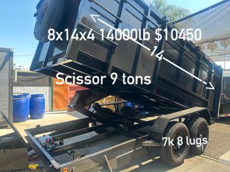 Dump Trailer 8x14x4 14000lb $10350 cash one available