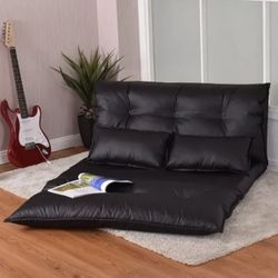 PU Leather Foldable Modern Leisure Floor Sofa Bed