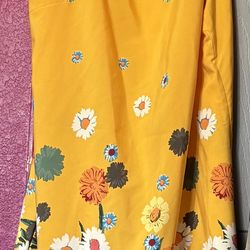 SHEIN yellow short dress with flowers