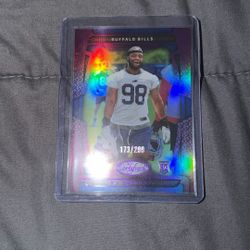 2025 Certified Football TJ Sanders Purple Foil # /299 Buffalo Bills RC Rookie