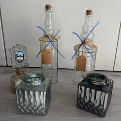 Vintage Style Glass Decor $5 each - Candle Holders, Votives, Picture Holder, Home Decor