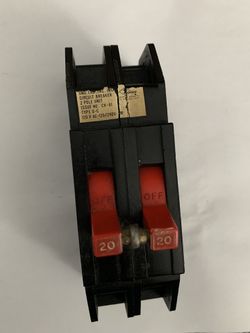 Zinsco Magnetrip Circuit Breaker 20 Amp 2 Pole