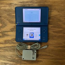 Nintendo DSi XL video game console system Midnight Blue Handheld boy plays DS 