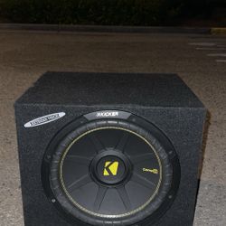     Kicker CompC 12” Subwoofer + Box + Power Acoustik 1500W Amp + Wiring Kit