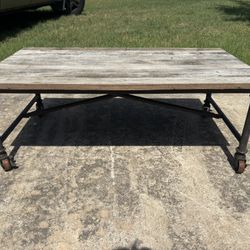 Rustic Wood Coffee Table 