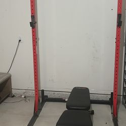 power  rack and bench