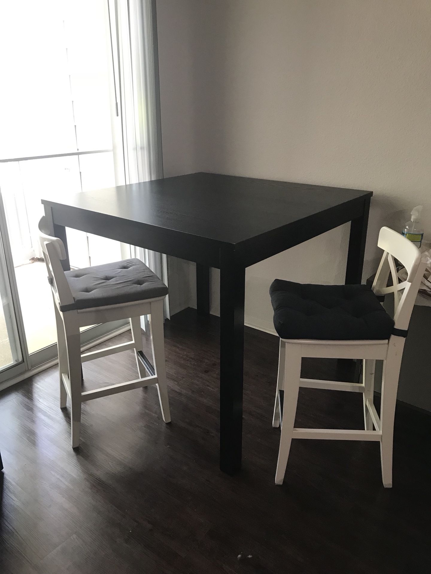 Ikea Bjursta Dining Table and Ingolf Chairs