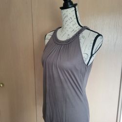 EUC Banana Republic HERITAGE Macrame Halter - size Small, Gray