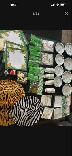 Forest themed baby shower party supplies