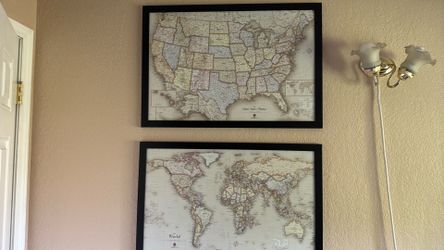 World and US maps