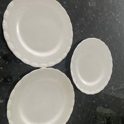 3 Uranium Glass Plates 