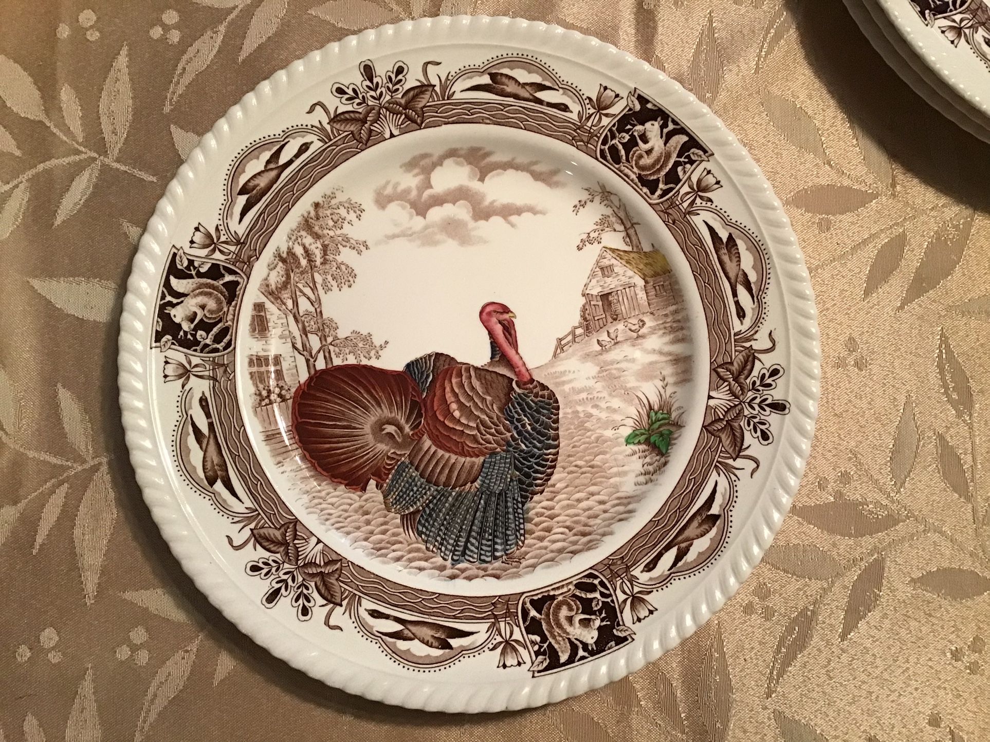 Set Of 10 Vintage Johnson Bros Barnyard King Dinner Plates