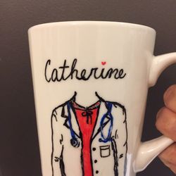 Hand painted personalized mug for nurses and doctors!