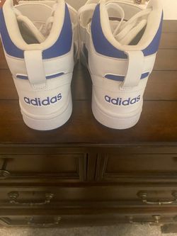 Blue And white adidas