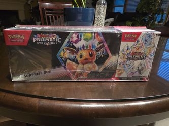 Pokemon prismatic evolutions surprise box booster bundle