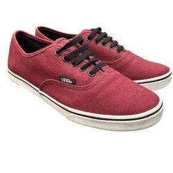 Vans Authentic Low Top Sneakers Mens  Size 6 Burgundy Maroon Casual