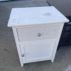 Free white nightstand