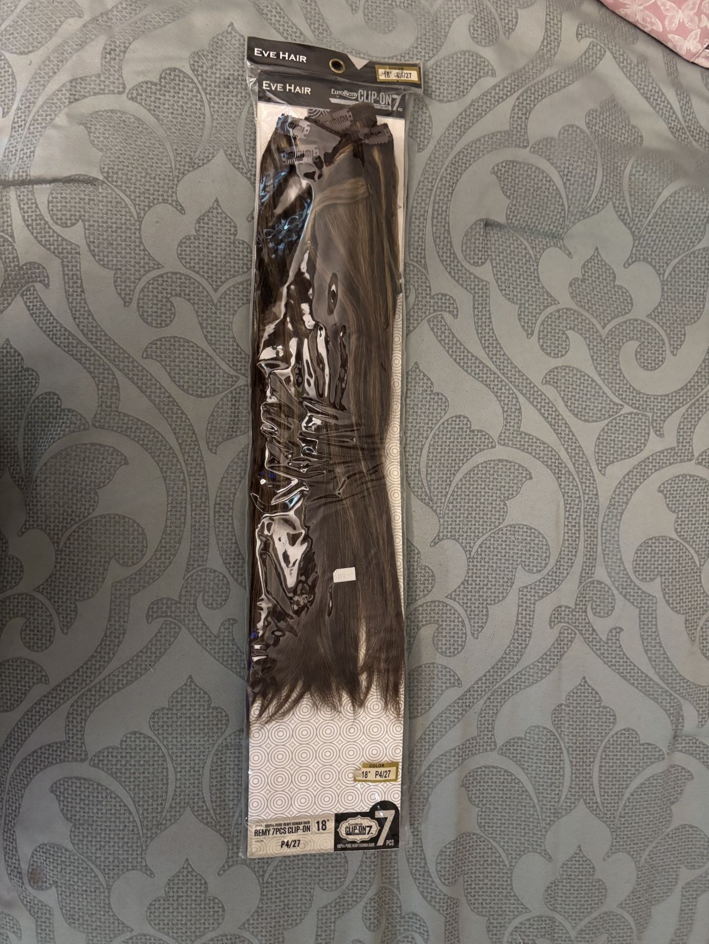 100% Pure Remy Human Hair CLIP-ON 18*