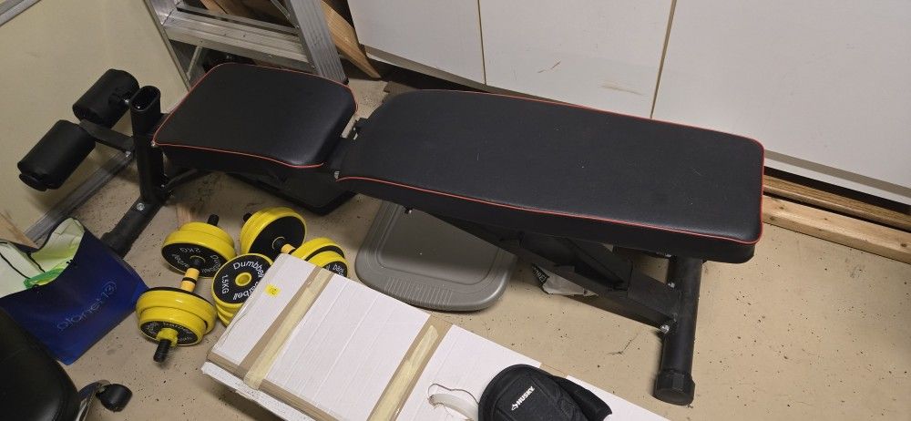Workout Bench With Dumbbells