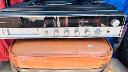 Magnavox AM/FM radio with turntable and 8-track player