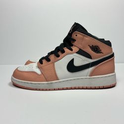 2020 Nike Air Jordan Retro 1 - 555112-603 Mid Pink Quartz Grade School - 7Y