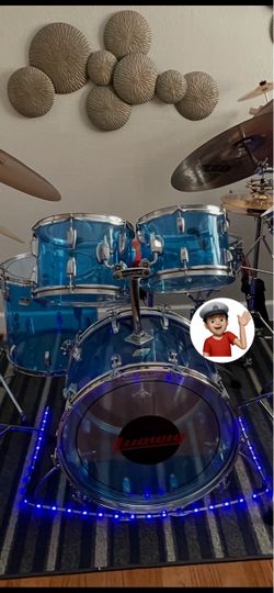 🔥 Ludwig Vistalites PERFECT! Drum Set Drums
