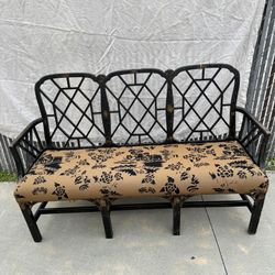 Antique Mid Century Chippendale Bench