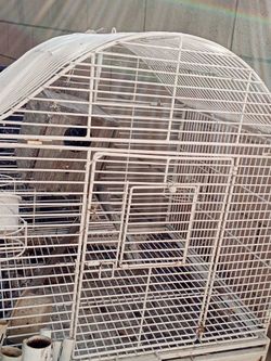 Large White Dome Top Bird Cage