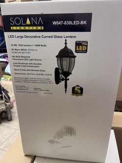 Led Large Decorative Curved Glass Lantern