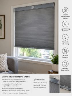 šŖāØ GRAY CELLULAR WINDOW SHADE