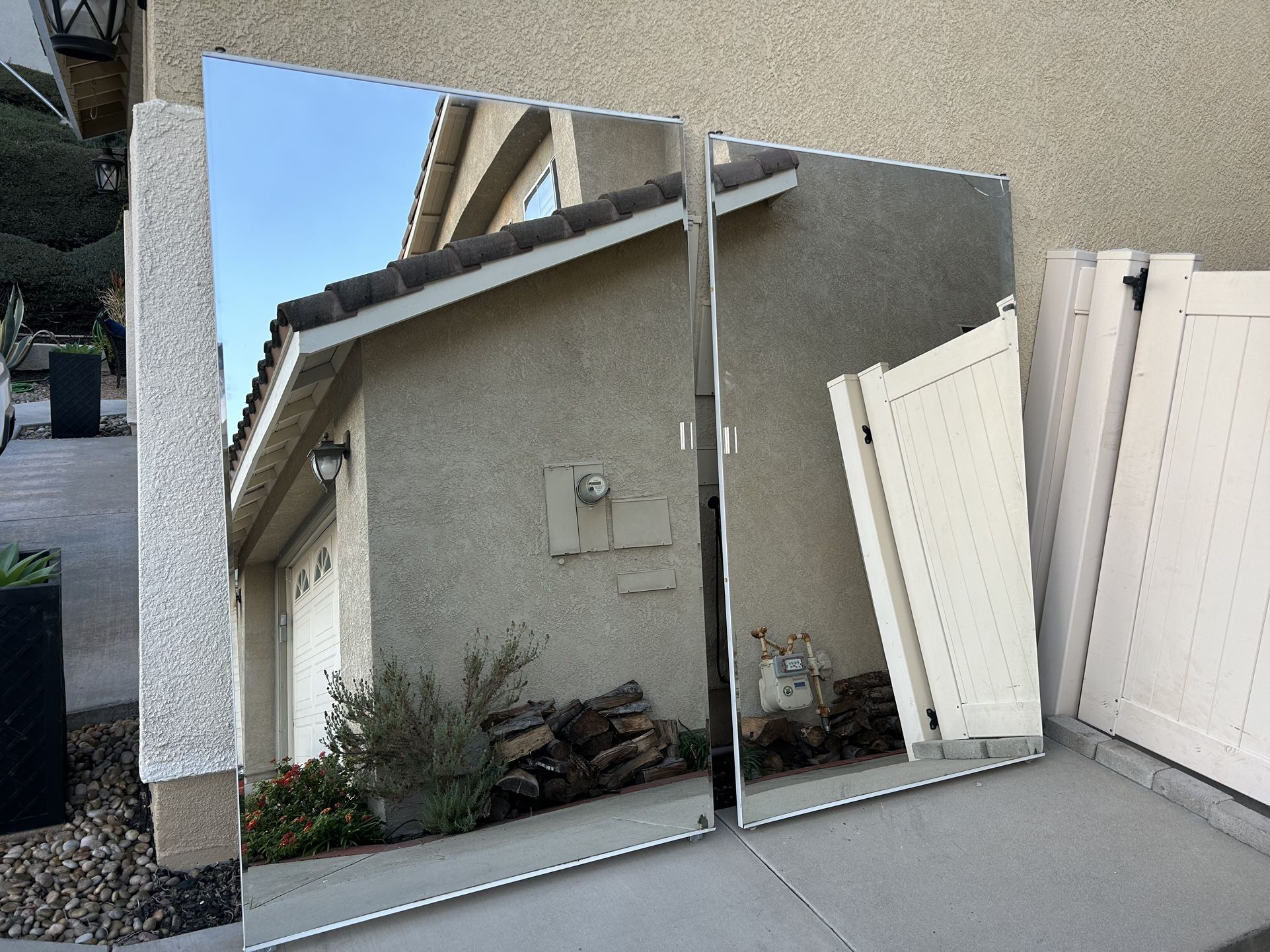FREE: Two (2) 48”x80” Mirror Closet doors