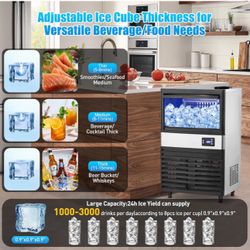*Brand New* 120lb COMMERCIAL ICE MAKER! Add Water from Tap w/ Included Filter OR from Water Jug