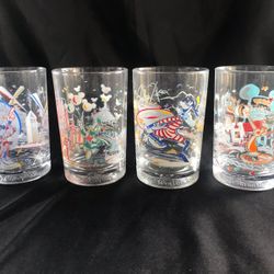 Set Of 4 McDonalds Walt Disney World 25th Anniversary Remember The Magic Glasses