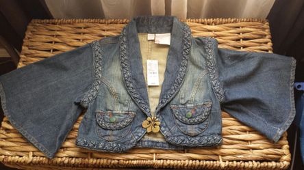 Denim Crop Unique Jacket ~ House of Dereon by Beyonce
