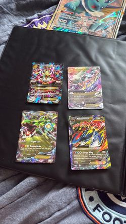 Lot of 4 Pokemon Ultra Rare Cards - M Latios EX, M Salamence EX, Rayquaza EX & Alakazam EX