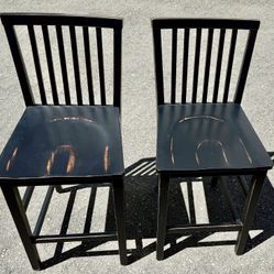 Italian Made Wood Bar Stools(2)