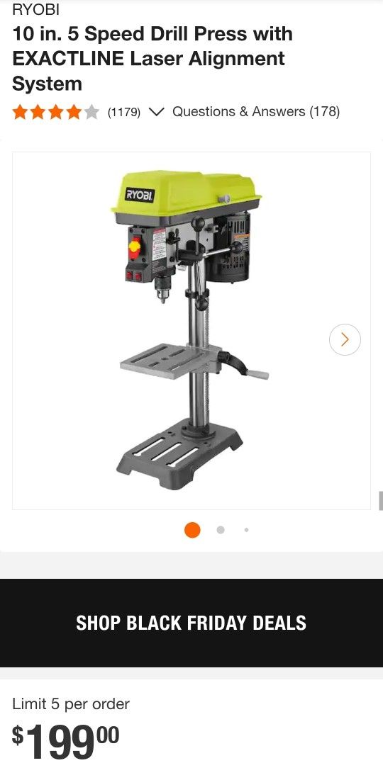 Ryobi 10" Drill Press