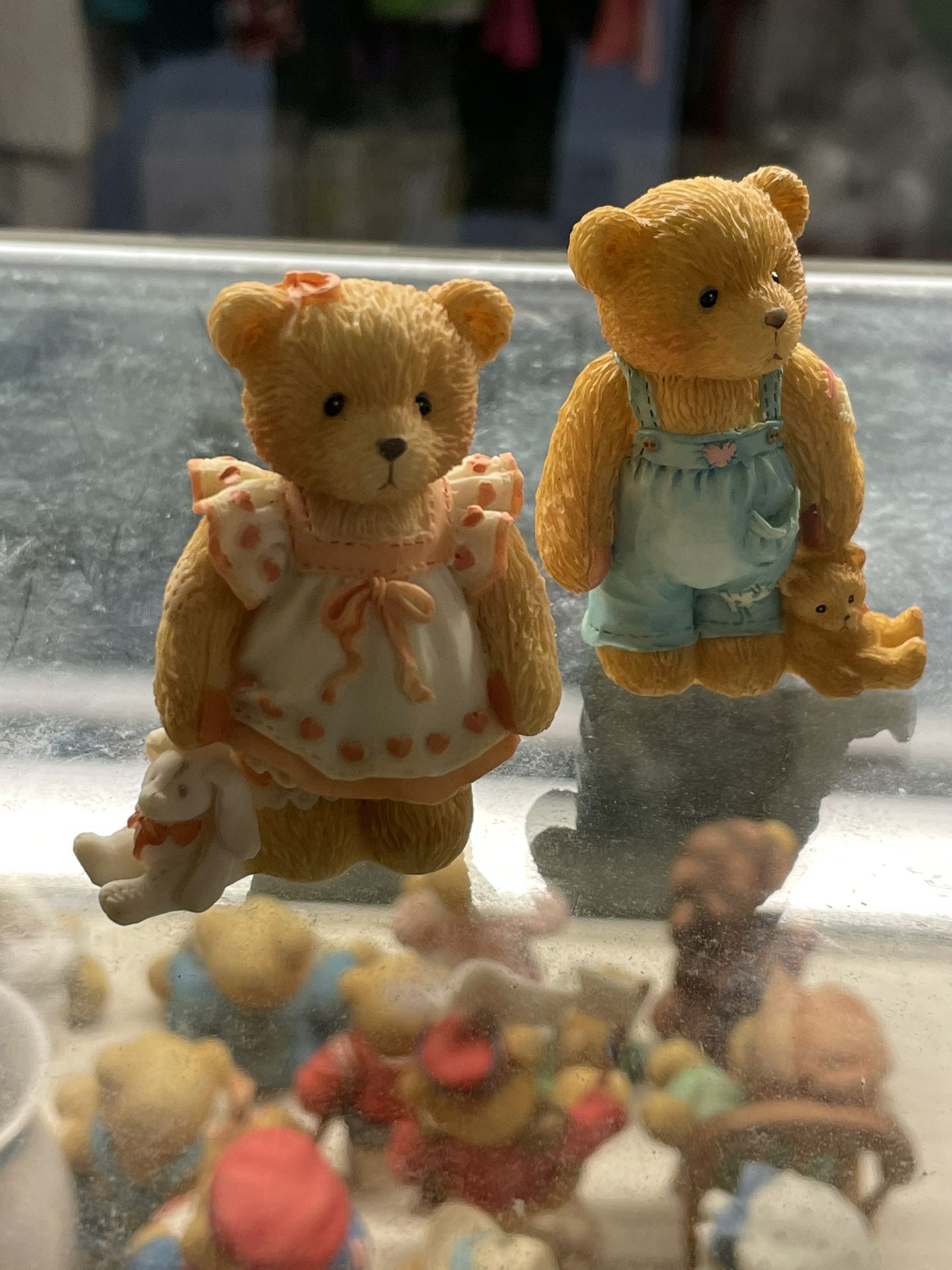 Cherished teddy boy and girl with teddy bears