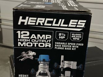 Brand New Hercules 12 Amp Variable Speed Wood Router Kit – Sealed Box