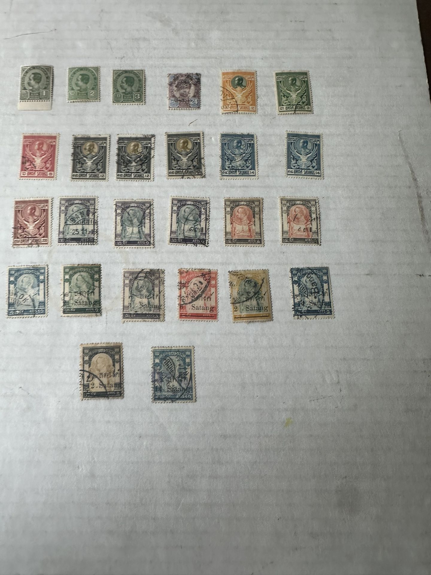 Thailand Very Old Group Of 27 Stamps Used
