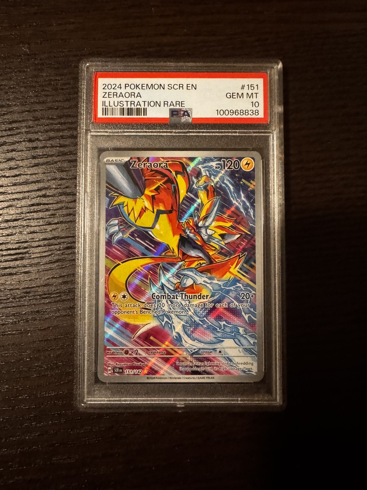 2024 POKEMON SCR EN ZERAORA LUSTRATION RARE #151 GEM MT 10