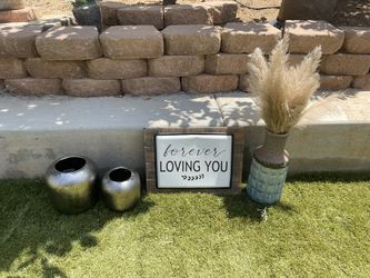 Art Pieces, Vases, Wood Sign