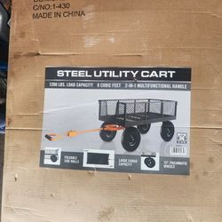 1200 lb. Capacity Steel Utility Cart with Removable Sides