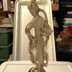 Vintage and Rare Geisha Resin Sculpture 