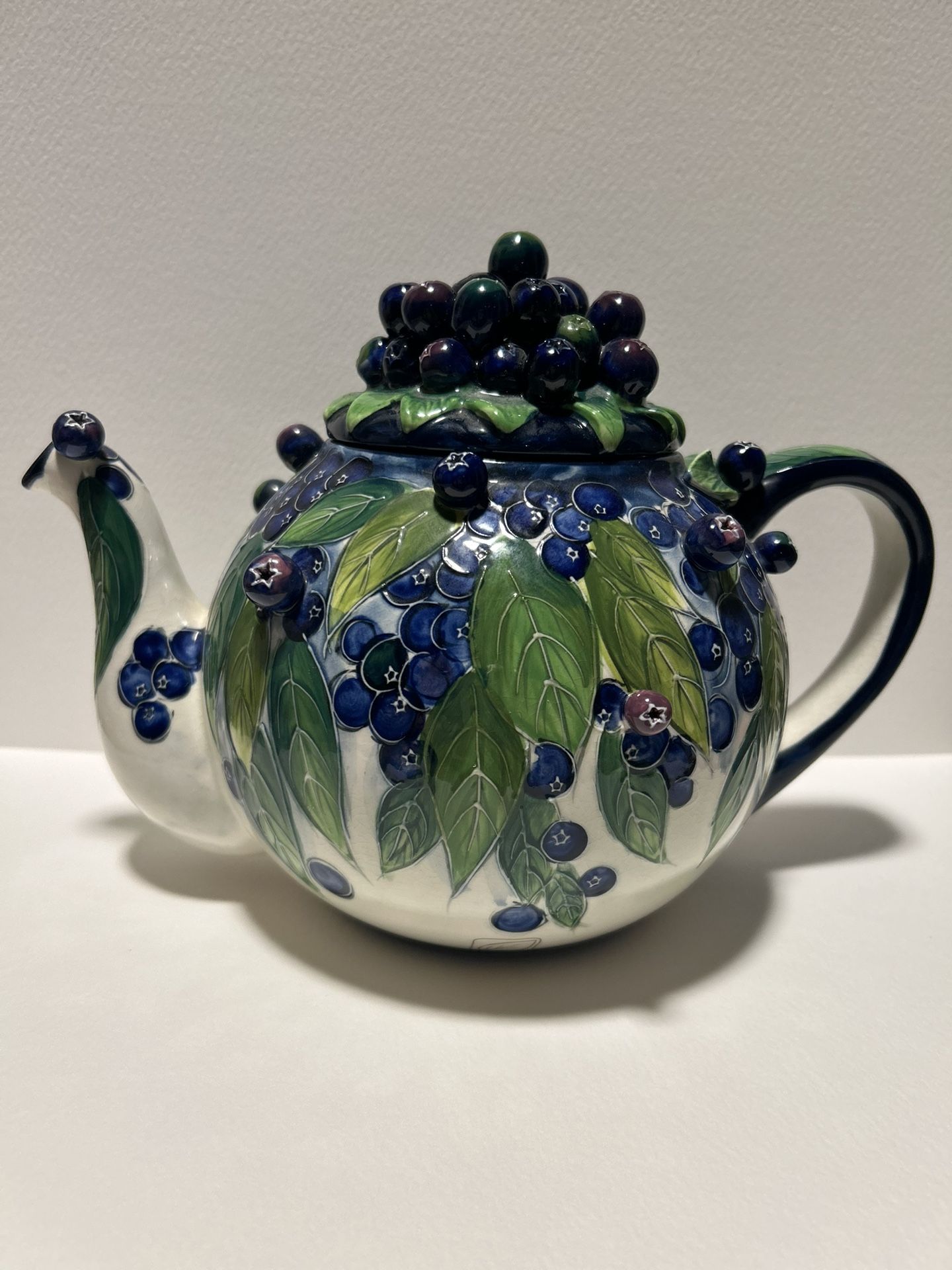 Vintage J McCall Blue Sky Blueberry Teapot